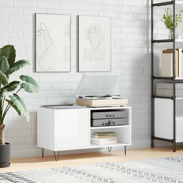 vidaXL Ormarić za ploče sjajni bijeli 85x38x48 cm konstruirano drvo