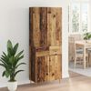 vidaXL Highboard Zidne Staro drvo 69,5 x 34 x 180 cm Konstruirano drvo