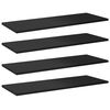 vidaXL Police za knjige 8 kom visoki sjaj crne 80x30x1,5 cm od iverice
