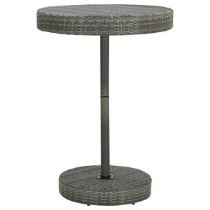 vidaXL Vrtni stol sivi 75,5 x 106 cm od poliratana