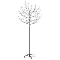 vidaXL Božićno drvce s 200 LED žarulja toplo bijelo svjetlo 180 cm