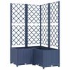 vidaXL Vrtna sadilica s re&scaron;etkom plava siva 80 x 80 x 136 cm PP