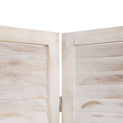 vidaXL Sobna pregrada s 3 panela bijela 105 x 165 cm drvena