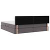 vidaXL Krevet s madracem i skladi&scaron;tem Siva 200 x 200 cm Lažna koža