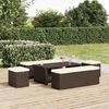 vidaXL Otomani s jastucima 2 kom smeđi 40 x 30 x 40 cm od poliratana