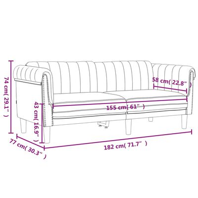 vidaXL 3-dijelni set sofa tamnosivi baršunasti