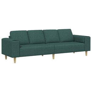 vidaXL Kauč za dnevni boravak Tamnozelena 250 x 77 x 76 cm Poliester