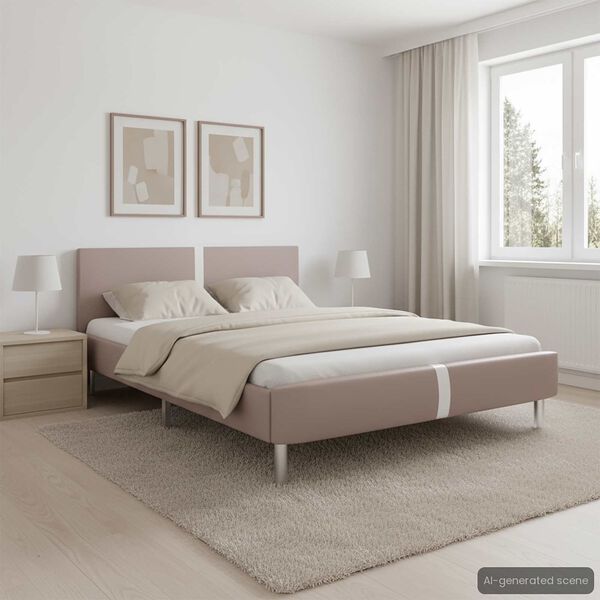 vidaXL Okvir za krevet od umjetne kože boja cappuccina 140 x 200 cm