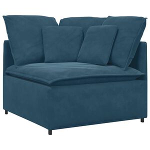 vidaXL Modularna Kutna Sofa s Jastucima Plava 100 cm