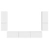 vidaXL Set TV komoda Zidne 4 pcs Visoki sjaj bijela Konstruirano drvo