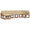 vidaXL Set vanjskih sofa s jastukom 7 pcs Prirodna i bež