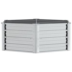 vidaXL Povi&scaron;ena vrtna gredica 129 x 45 cm od pocinčanog čelika srebrna