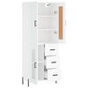vidaXL Visoka komoda bijela 69,5x34x180 cm konstruirano drvo