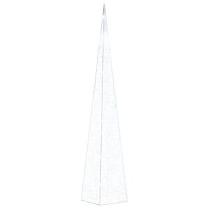 vidaXL Akrilni ukrasni stožac s LED svjetlima hladni bijeli 90 cm