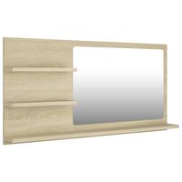 vidaXL Kupaonsko ogledalo boja hrasta 90x10,5x45 cm konstruirano drvo