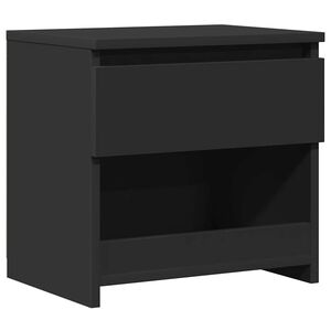vidaXL Noćni ormarić crni 40 x 30 x 39 cm konstruirano drvo