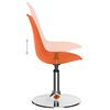 vidaXL Okretne blagovaonske stolice od umjetne kože 2 kom narančaste