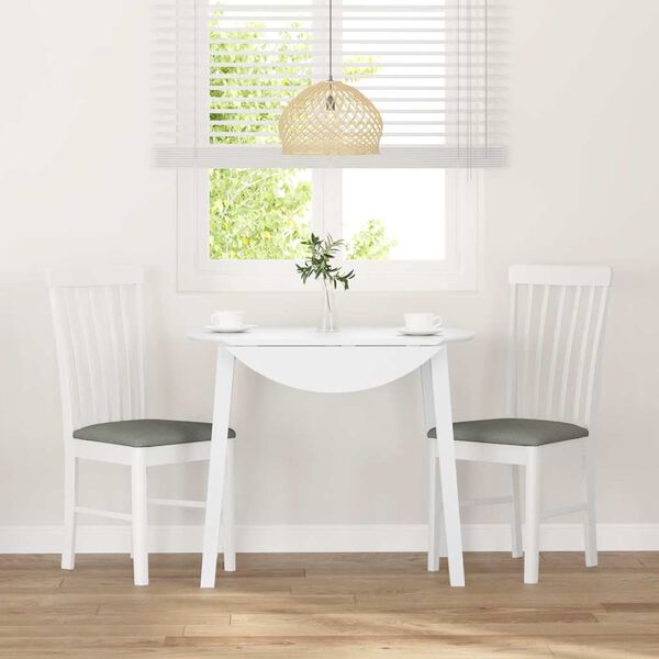 vidaXL Blagovaonske stolice s jastucima 2 kom. Bijela guma od punog