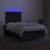 vidaXL Krevet box spring s madracem LED crni 120 x 200 cm od tkanine