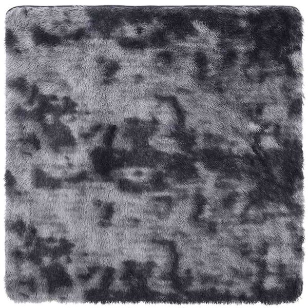 vidaXL Čupavi tepih s visokim vlaknima NAVARRA tamnosiva 120x120 cm