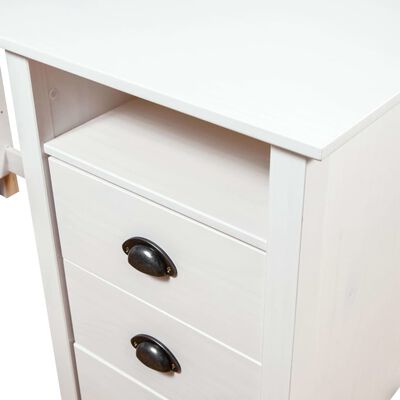 vidaXL Radni stol Hill bijeli 150 x 50 x 74 cm od masivne borovine
