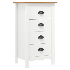 vidaXL Komoda Hill bijela 46 x 35 x 80 cm od masivne borovine