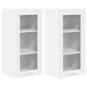 vidaXL Viseći ormarić 2 pcs Bijelo 40 x 31 x 80 cm Konstruirano drvo