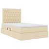 vidaXL Krevet s prostorom za pohranu s LED-om Krema 120 x 200 cm
