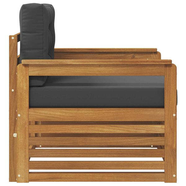 vidaXL Set vanjskih sofa Čvrsto drvo akacije i poliester Prirodna