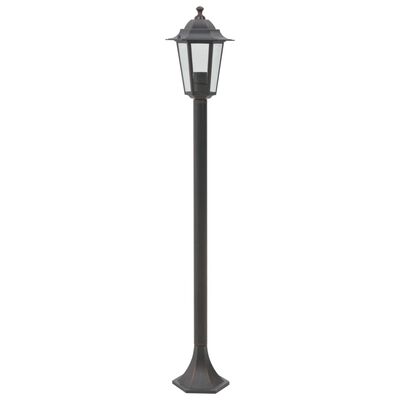 vidaXL Vrtna stupna svjetiljka od aluminija 6 kom E27 110 cm brončana