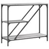 vidaXL Konzolni stol siva boja hrasta 88,5x30x75 cm konstruirano drvo