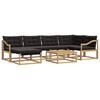 vidaXL Set vanjskih sofa 7 pcs Bijela i crna 79 x 79 x 37 cm
