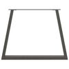 vidaXL Noge za blagovaonski stol V-oblik 3 kom antracit 100 x (72-73,3) cm čelik