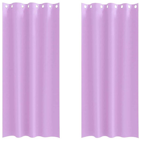 vidaXL Zavjese za blackout s prstenovima 2 pcs Ljubičasta 225 x 140 cm