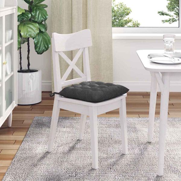 vidaXL Jastučići za sjedenje 4 pcs Tamno siva 40 x 40 x 6 cm