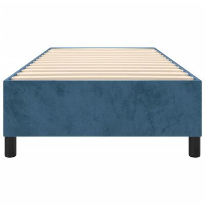 vidaXL Okvir za krevet s oprugama tamnoplavi 90x200 cm baršunasti