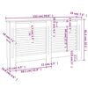 vidaXL Pokrovi za radijator 2 kom bijeli 152 x 19 x 81,5 cm MDF