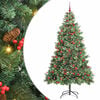 vidaXL Umjetno božićno drvce S LED lampica Zelena 240 cm PVC i metal