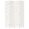 vidaXL Sobna pregrada s 4 panela bijela od masivnog drva paulovnije