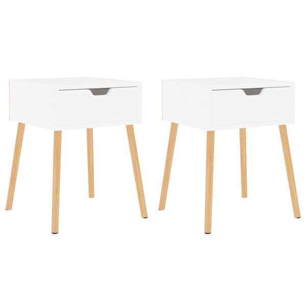 vidaXL Noćni ormarići 2 kom sjajni bijeli 40x40x56cm konstruirano drvo