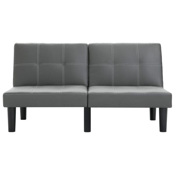 vidaXL Dvosjed od umjetne kože sivi