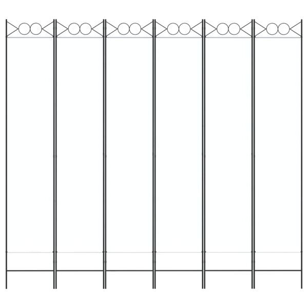 vidaXL Sobna pregrada sa 6 panela bijela 240x220 cm od tkanine
