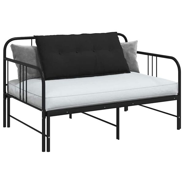 vidaXL Jastuk za leđa Crna 100 x 50 cm Mikrofiber tkanina