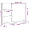 vidaXL Kupaonski ormarić s ogledalom Artisan hrast 60x10,5x45 cm