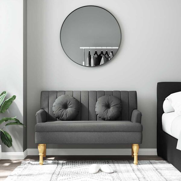 vidaXL Klupa s jastucima tamnosiva 113 x 64,5 x 75,5 cm od tkanine