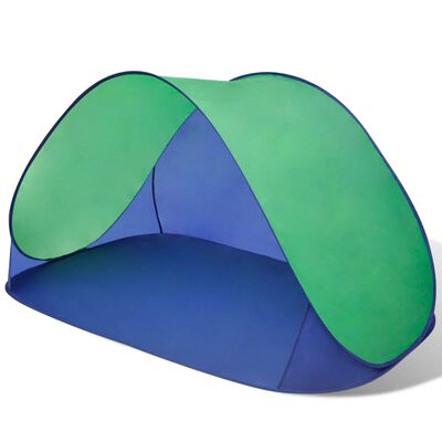 vidaXL Vanjski šator za plažu sklopivi zeleni