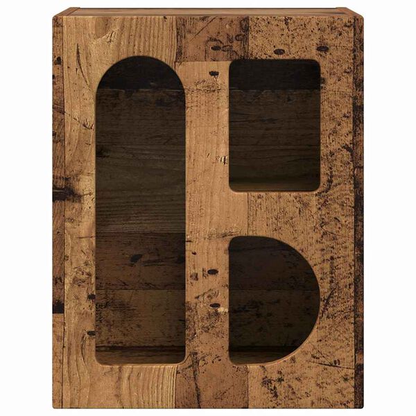 vidaXL Noćni ormarić Staro drvo 40 x 35 x 50 cm Konstruirano drvo