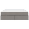 vidaXL Krevet s madracem i skladištem Sivo-smeđa 140 x 190 cm