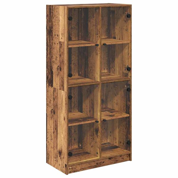 vidaXL Highboard Staro drvo 68 x 37 x 142 cm Konstruirano drvo