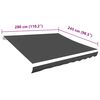 vidaXL Platno za tendu antracit 300 x 250 cm